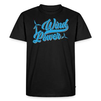 Énergie éolienne renouvelable Windtech Windmill Enthusiast - T-shirt Premium bio Homme - noir - Devant - Nico (187cm)