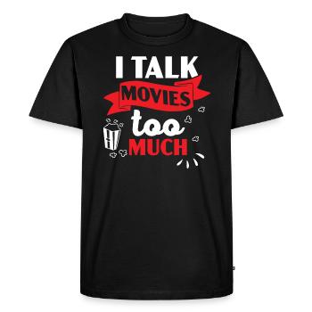 Je parle trop de films Cinéphiles Cinéma - T-shirt Premium bio Homme - noir - Devant - Nico (187cm)