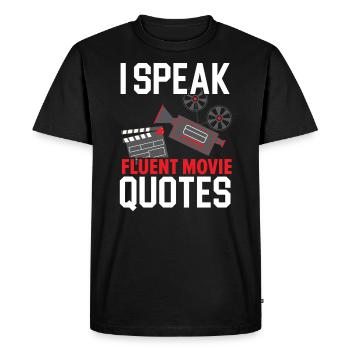 Je parle couramment Citations de films Film Cinéma - T-shirt Premium bio Homme - noir - Devant - Nico (187cm)