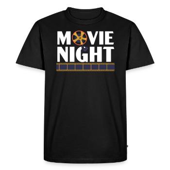 Movie Night Movie Critic Movie Marathon Cinema - Men's Premium Organic T-Shirt - black - Front - Nico (187cm)