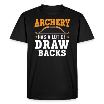 Le tir à l’arc a beaucoup d’inconvénients Archer Archery - T-shirt Premium bio Homme - noir - Devant - Nico (187cm)