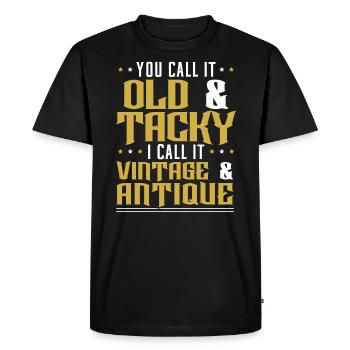 Antiquing Antique Lover Antique Hunting Antiquer - T-shirt Premium bio Homme - noir - Devant - Nico (187cm)