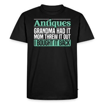 Antiquing Antique Lover Antique Hunting Antiquer - T-shirt Premium bio Homme - noir - Devant - Nico (187cm)