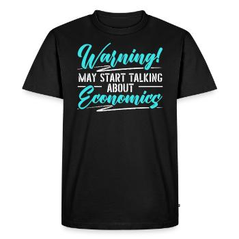 Économiste Professeur d’économie Profession Économie - T-shirt Premium bio Homme - noir - Devant - Nico (187cm)