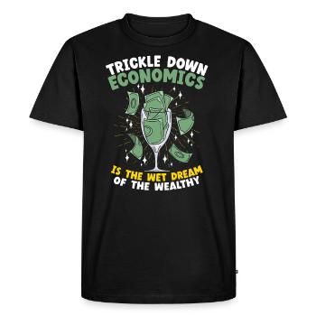 Économiste Professeur d’économie Profession Économie - T-shirt Premium bio Homme - noir - Devant - Nico (187cm)