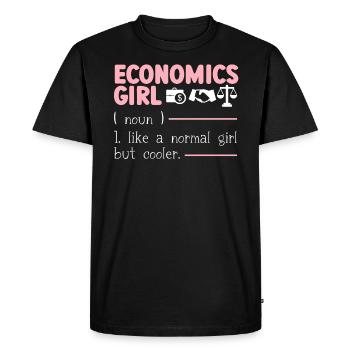Économiste Professeur d’économie Profession Économie - T-shirt Premium bio Homme - noir - Devant - Nico (187cm)