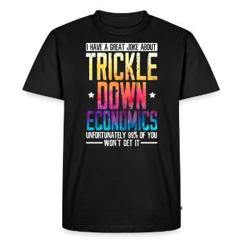 Économiste Professeur d’économie Profession Économie - T-shirt Premium bio Homme - noir - Devant - Nico (187cm)
