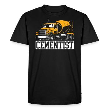 Bétonnière Camionneur Emploi Ouvrier de la construction - T-shirt Premium bio Homme - noir - Devant - Nico (187cm)