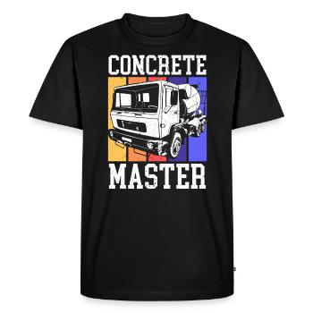 Bétonnière Camionneur Emploi Ouvrier de la construction - T-shirt Premium bio Homme - noir - Devant - Nico (187cm)