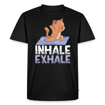 Yoga Méditation Fitness Entraînement Instructeur de yoga - T-shirt Premium bio Homme - noir - Devant - Nico (187cm)