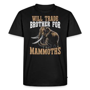 Mammoth Elephant Wildlife Extinct Animal Lover - Men's Premium Organic T-Shirt - black - Front - Nico (187cm)