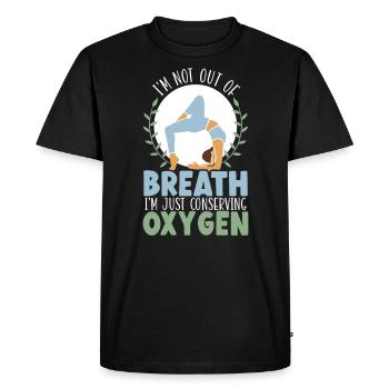 Yoga Méditation Fitness Entraînement Instructeur de yoga - T-shirt Premium bio Homme - noir - Devant - Nico (187cm)