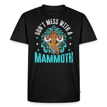 Mammoth Elephant Wildlife Extinct Animal Lover - Men's Premium Organic T-Shirt - black - Front - Nico (187cm)