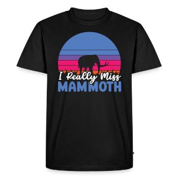 Mammoth Elephant Wildlife Extinct Animal Lover - Men's Premium Organic T-Shirt - black - Front - Nico (187cm)