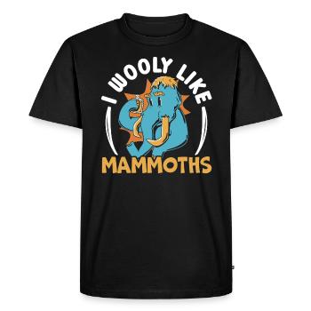 Mammoth Elephant Wildlife Extinct Animal Lover - Men's Premium Organic T-Shirt - black - Front - Nico (187cm)