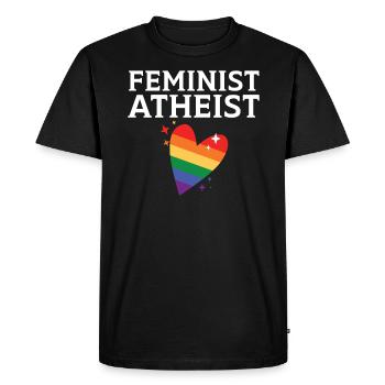 Athéisme Anti-religion Agnostique Libre Penseur Athée - T-shirt Premium bio Homme - noir - Devant - Nico (187cm)