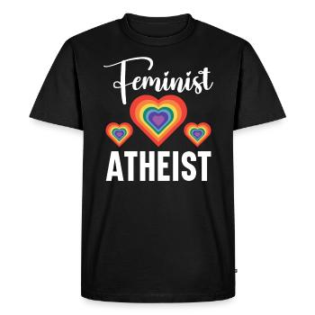 Athéisme Anti-religion Agnostique Libre Penseur Athée - T-shirt Premium bio Homme - noir - Devant - Nico (187cm)