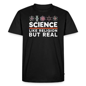Athéisme Anti-religion Agnostique Libre Penseur Athée - T-shirt Premium bio Homme - noir - Devant - Nico (187cm)