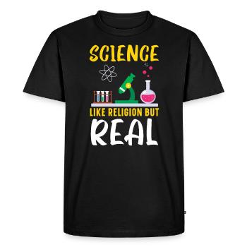 Athéisme Anti-religion Agnostique Libre Penseur Athée - T-shirt Premium bio Homme - noir - Devant - Nico (187cm)