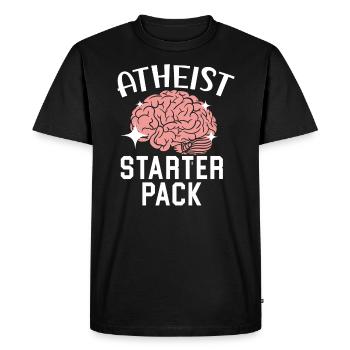 Athéisme Anti-religion Agnostique Libre Penseur Athée - T-shirt Premium bio Homme - noir - Devant - Nico (187cm)