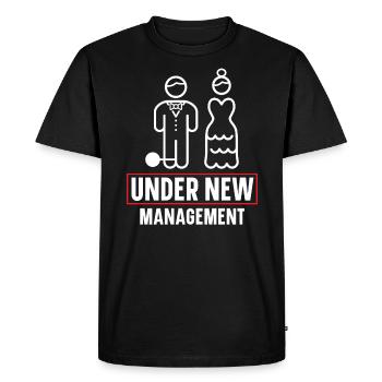Mariage le jour du mariage des mariés Mariage juste marié - T-shirt Premium bio Homme - noir - Devant - Nico (187cm)