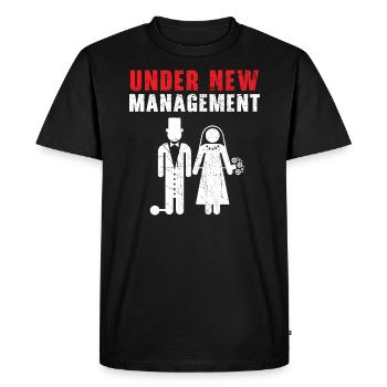 Mariage le jour du mariage des mariés Mariage juste marié - T-shirt Premium bio Homme - noir - Devant - Nico (187cm)