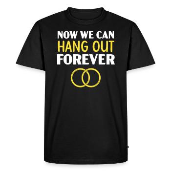 Mariage le jour du mariage des mariés Mariage juste marié - T-shirt Premium bio Homme - noir - Devant - Nico (187cm)