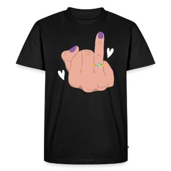 Mariage le jour du mariage des mariés Mariage juste marié - T-shirt Premium bio Homme - noir - Devant - Nico (187cm)