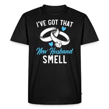 Mariage le jour du mariage des mariés Mariage juste marié - T-shirt Premium bio Homme - noir - Devant - Nico (187cm)