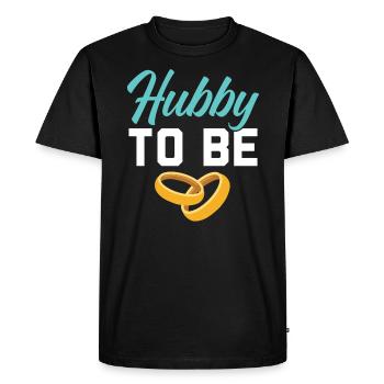 Mariage le jour du mariage des mariés Mariage juste marié - T-shirt Premium bio Homme - noir - Devant - Nico (187cm)