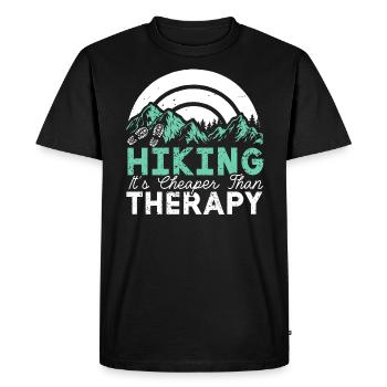 Randonnée Montagnes Escalade Randonneur Trek J’adore la randonnée - T-shirt Premium bio Homme - noir - Devant - Nico (187cm)