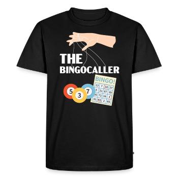 Joueur de bingo Bingo Appelant Bing Lover Casino - T-shirt Premium bio Homme - noir - Devant - Nico (187cm)