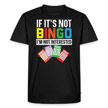 Bingo Player Bingo Caller Bing Lover Casino - Men's Premium Organic T-Shirt - black - Front - Nico (187cm)