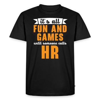 HR Manager Human Resource Employee Job Profession - Men's Premium Organic T-Shirt - black - Front - Nico (187cm)
