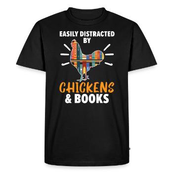 Éleveur de poulet Chuchoteur de poulet Animal de ferme - T-shirt Premium bio Homme - noir - Devant - Nico (187cm)