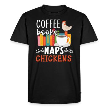 Éleveur de poulet Chuchoteur de poulet Animal de ferme - T-shirt Premium bio Homme - noir - Devant - Nico (187cm)