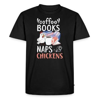 Éleveur de poulet Chuchoteur de poulet Animal de ferme - T-shirt Premium bio Homme - noir - Devant - Nico (187cm)