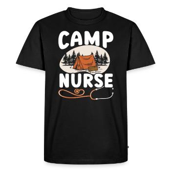 Camp Nurse Camping Nursing Registered Nurse Camper - Men's Premium Organic T-Shirt - black - Front - Nico (187cm)