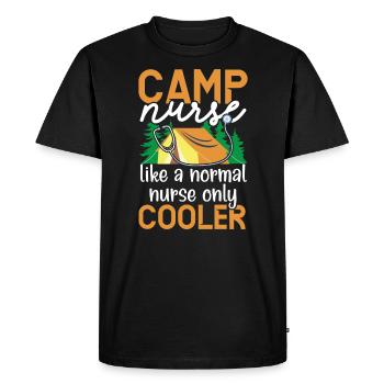 Camp Nurse Camping Nursing Registered Nurse Camper - Men's Premium Organic T-Shirt - black - Front - Nico (187cm)