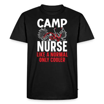 Camp Nurse Camping Nursing Registered Nurse Camper - Men's Premium Organic T-Shirt - black - Front - Nico (187cm)