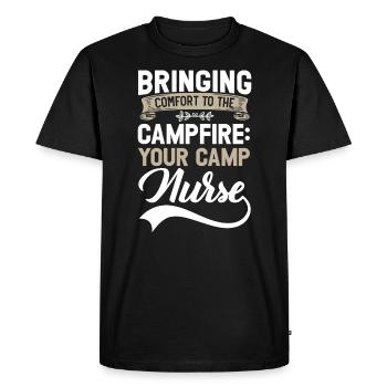 Camp Nurse Camping Nursing Registered Nurse Camper - Men's Premium Organic T-Shirt - black - Front - Nico (187cm)