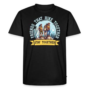 Randonnée Couple Randonnée Buddy Mountain Climbing Hiker - T-shirt Premium bio Homme - noir - Devant - Nico (187cm)