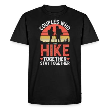 Randonnée Couple Randonnée Buddy Mountain Climbing Hiker - T-shirt Premium bio Homme - noir - Devant - Nico (187cm)