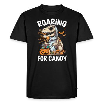 Dinosaure Halloween Trick Or Treat Dino Lover - T-shirt Premium bio Homme - noir - Devant - Nico (187cm)