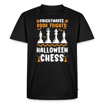 Jeu de plateau d’échecs Halloween Trick Or Treat - T-shirt Premium bio Homme - noir - Devant - Nico (187cm)