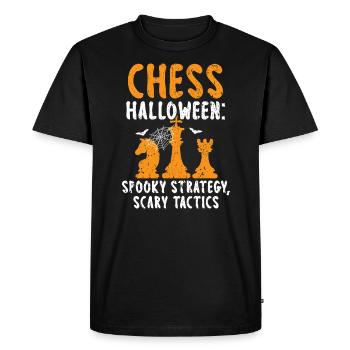 Jeu de plateau d’échecs Halloween Trick Or Treat - T-shirt Premium bio Homme - noir - Devant - Nico (187cm)