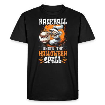Baseball Halloween Trick Or Treat Baseball Player - Men's Premium Organic T-Shirt - black - Front - Nico (187cm)