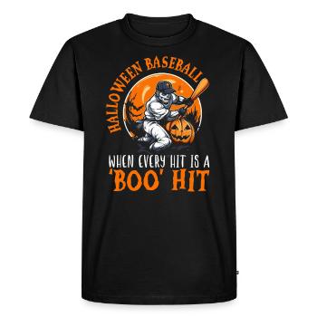 Baseball Halloween Trick Or Treat Baseball Player - Men's Premium Organic T-Shirt - black - Front - Nico (187cm)
