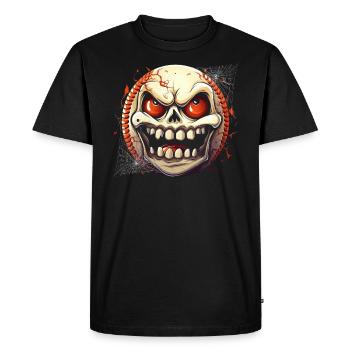 Baseball Halloween Trick Or Treat Baseball Player - Men's Premium Organic T-Shirt - black - Front - Nico (187cm)