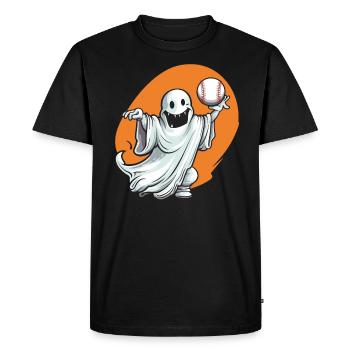 Baseball Halloween Trick Or Treat Baseball Player - Men's Premium Organic T-Shirt - black - Front - Nico (187cm)